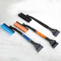 2 in 1 multifunction telescopic aluminum alloy car vehicle snow shovel with brush