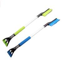 Hot selling 2 in 1 retractable car vehicle snow ice scraper brush shovel